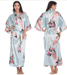 Silk Kimono Robe Bathrobe Women Satin Robe Silk Robes Night Sexy Robes Night Grow For Bridesmaid Summer Plus SizeS-XXXL 010412