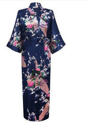 Silk Bathrobe Women Satin Kimono Robes For Women Floral Robes Bridesmaids Long Kimono Robe Bride Silk Robe Dressing Gown