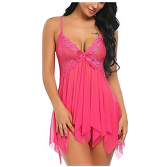 Sexy Sleepwear Women's Nightgowns See Through Lace Sexy Lingerie Babydoll Night Dress Women Erotic Underwear Party Nightie S-3XL