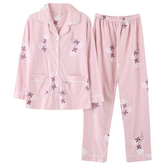 Pyjama Women Clothes Summer Womens Pajamas Sets Long-sleeved Sleepwear Suits Girl Fashion Casual Outerwear Sleepwear Night Suit