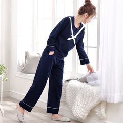 Women Cotton Pajamas Set Cute Cartoon Homewear Women Home Clothes Lounge Wear Autumn Long Sleeve Female Pajamas Cotton Sleepwear