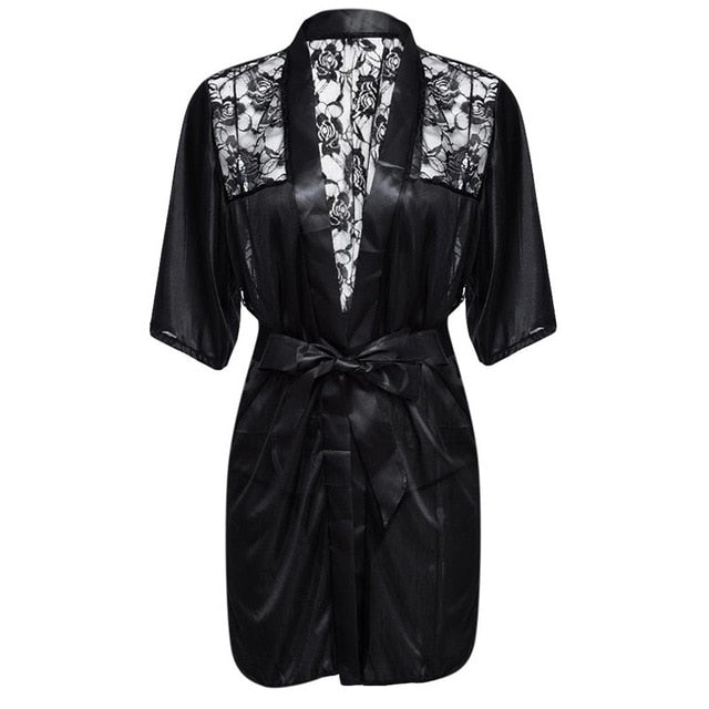 Black Women's Lounge & Intimate Lingerie Robes