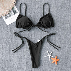 Sexy Micro Bikini 2021 Women Swimsuit Bandage Bikini Set Swimwear Female Halter Top Brazilian Bathing Suit Bather Biquini