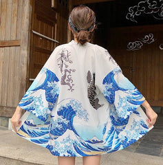 Japanese Kimono Traditional Woman 2021 Long Kimono Cardigan Cosplay Blouse Shirt Yukata Female Japanese Dress Haori Geisha KZ001